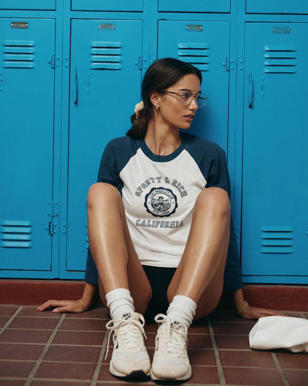 California Emblem Soft Baseball Tee - White/Navy