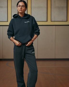Serif Logo Soft Sweatpant - Faded Black/White