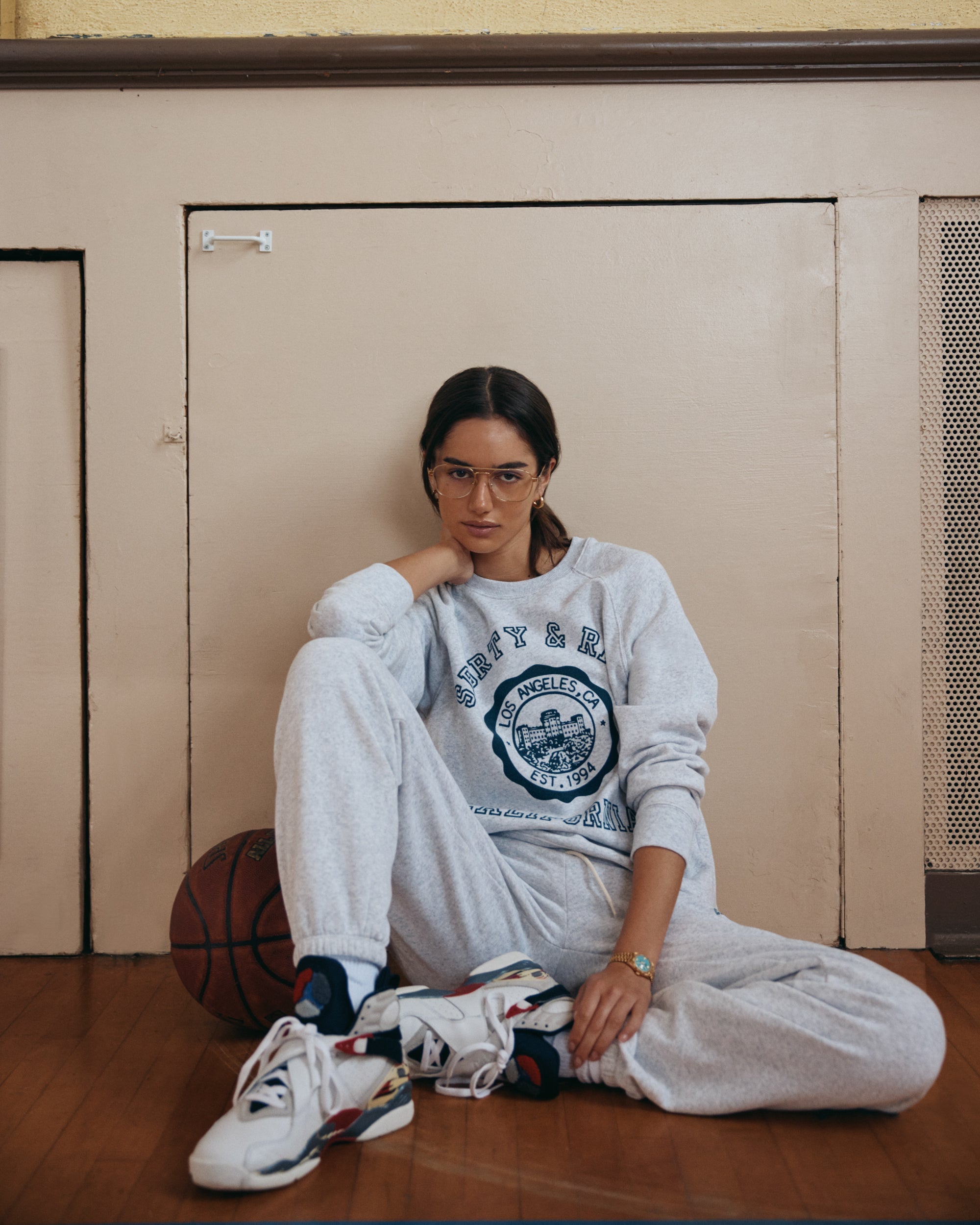 California Emblem Soft Sweatpant - Heather Gray/Navy