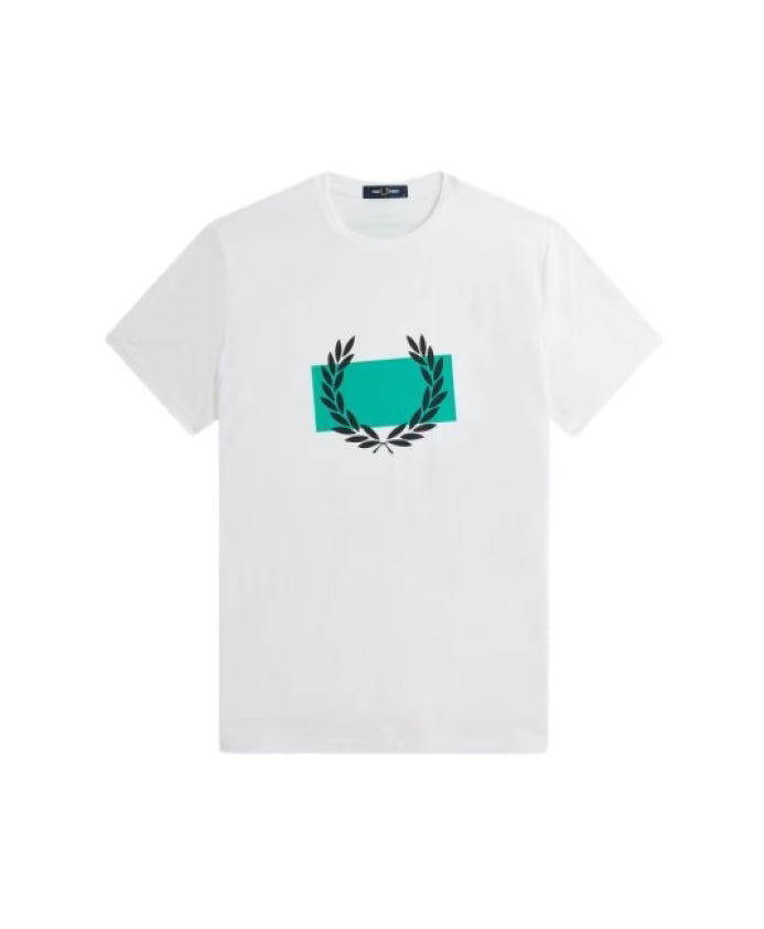 Fred Perry Stamped Laurel Wreath White T-Shirt