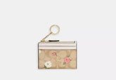 Coach Mini Skinny Id Case In Signature Canvas With Floral Print - Wallets | Shop From The Mirage