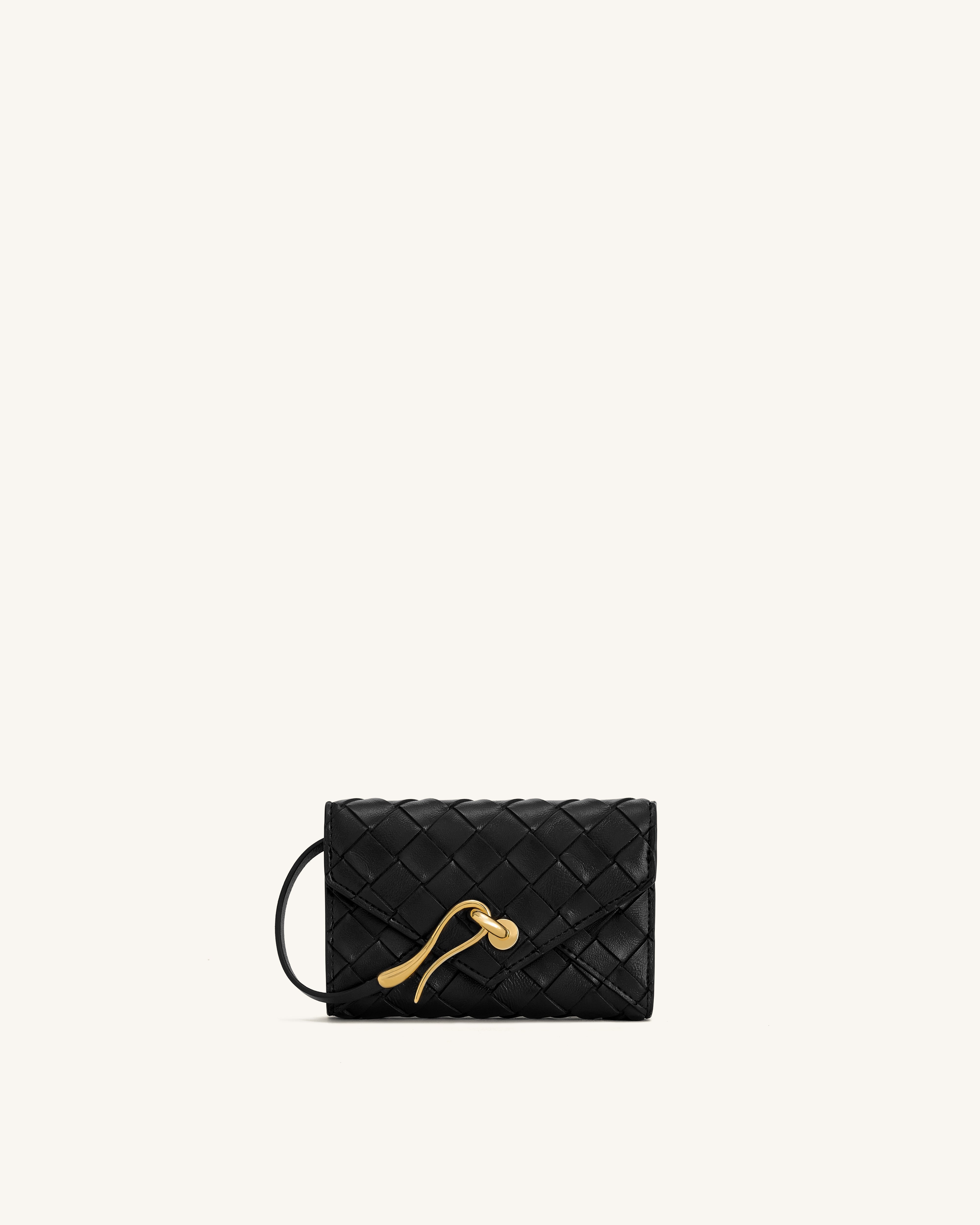 Celeste Woven Textured Envelope Wallet - Chocolate