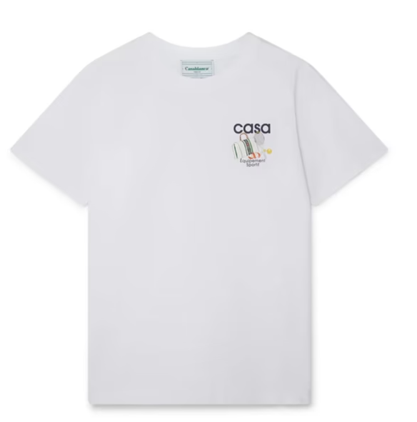 Casablanca Sporty White T-Shirt with Iconic Print