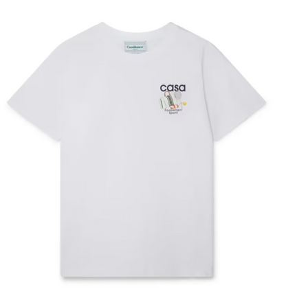 Casablanca Sporty White T-Shirt with Iconic Print