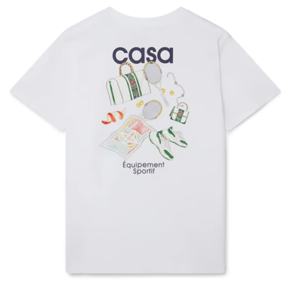 Casablanca Sporty White T-Shirt with Iconic Print