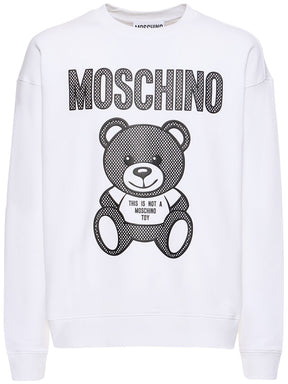 Moschino Teddy print organic cotton sweatshirt