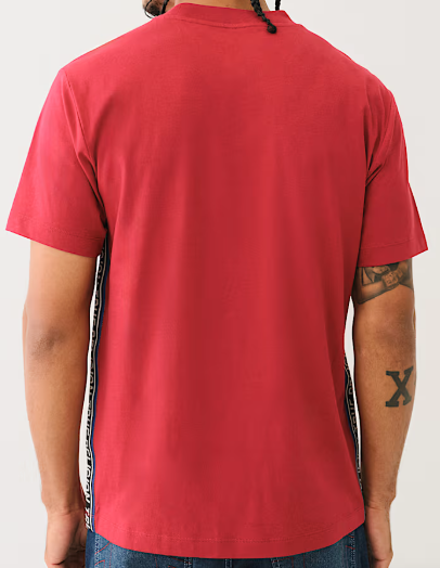 TRUE RELIGION CONTRAST TAPING TEE
