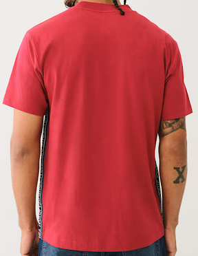 TRUE RELIGION CONTRAST TAPING TEE