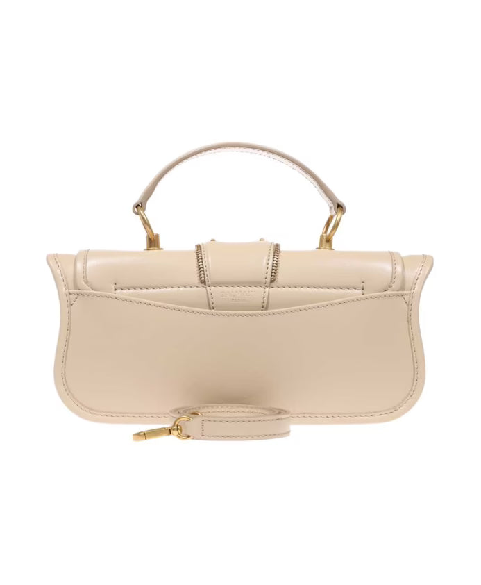 Chic Leather Handbag with Turn Lock