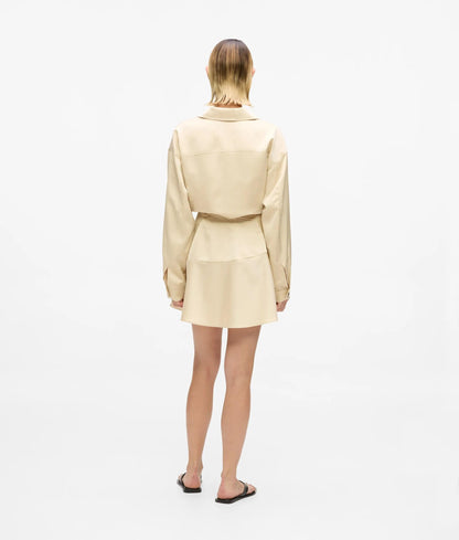 Satin mini skirt
