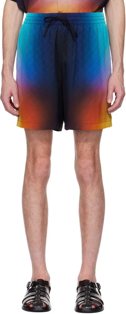 Multicolor Gradient Silk Shorts