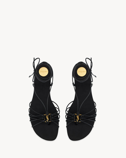 Saint Laurent BABYLONE sandals in smooth leather