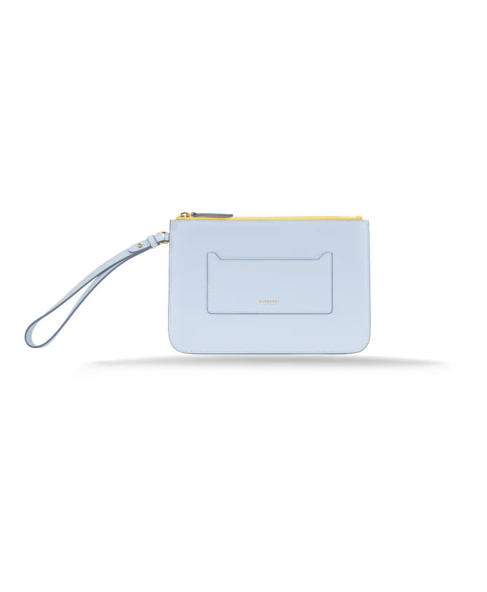 Leather Women's Clutch Bag with Zipper