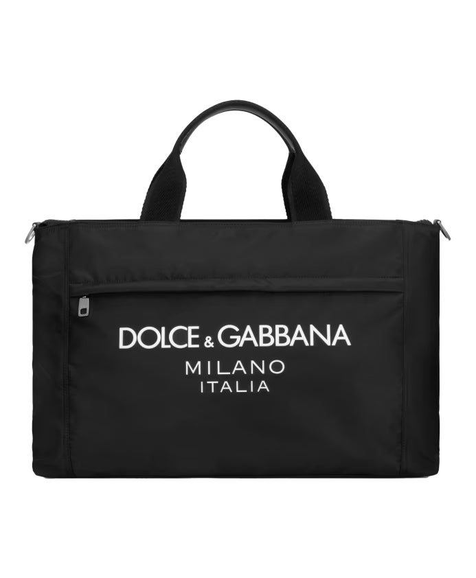 Nylon Logo Duffel Bag Italy