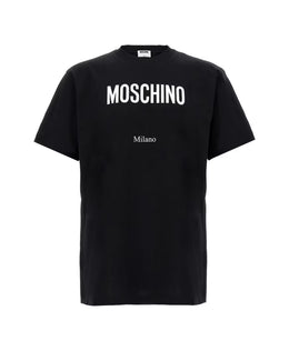 Moschino Black Crew Neck Front Print T-shirt