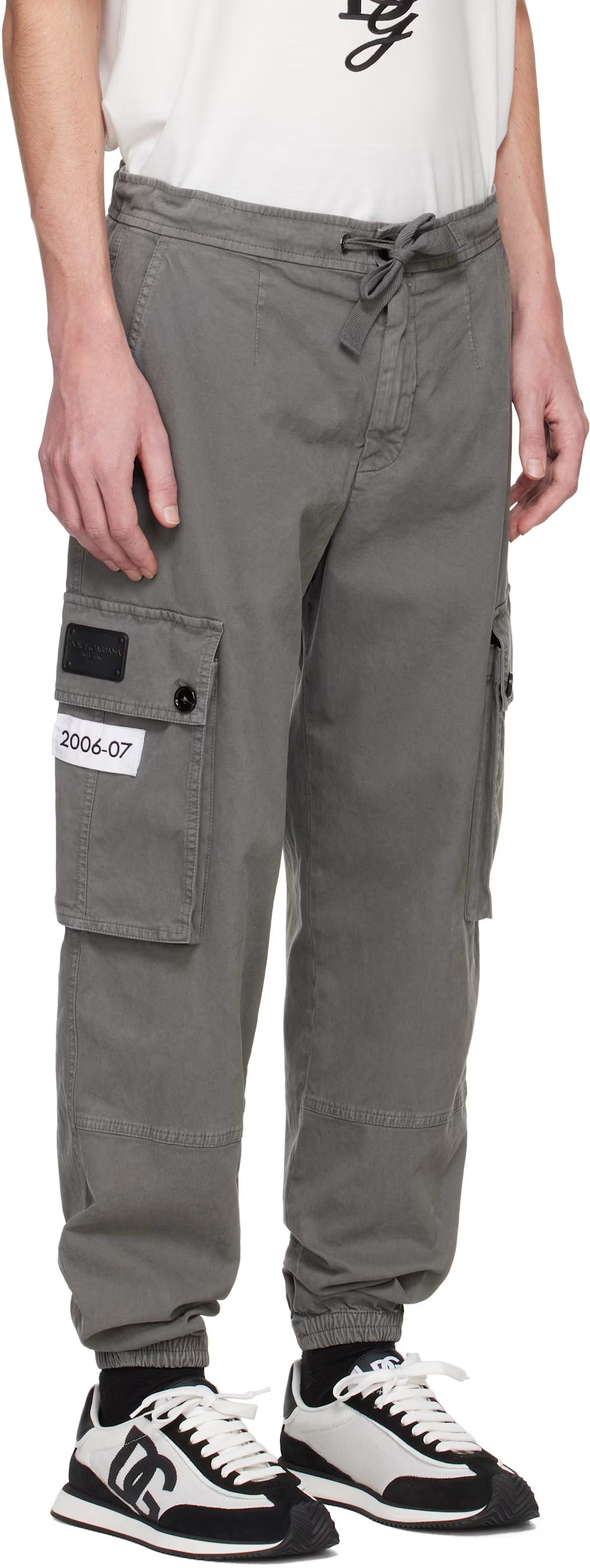 Dolce&Gabbana Gray Cotton Cargo Pants