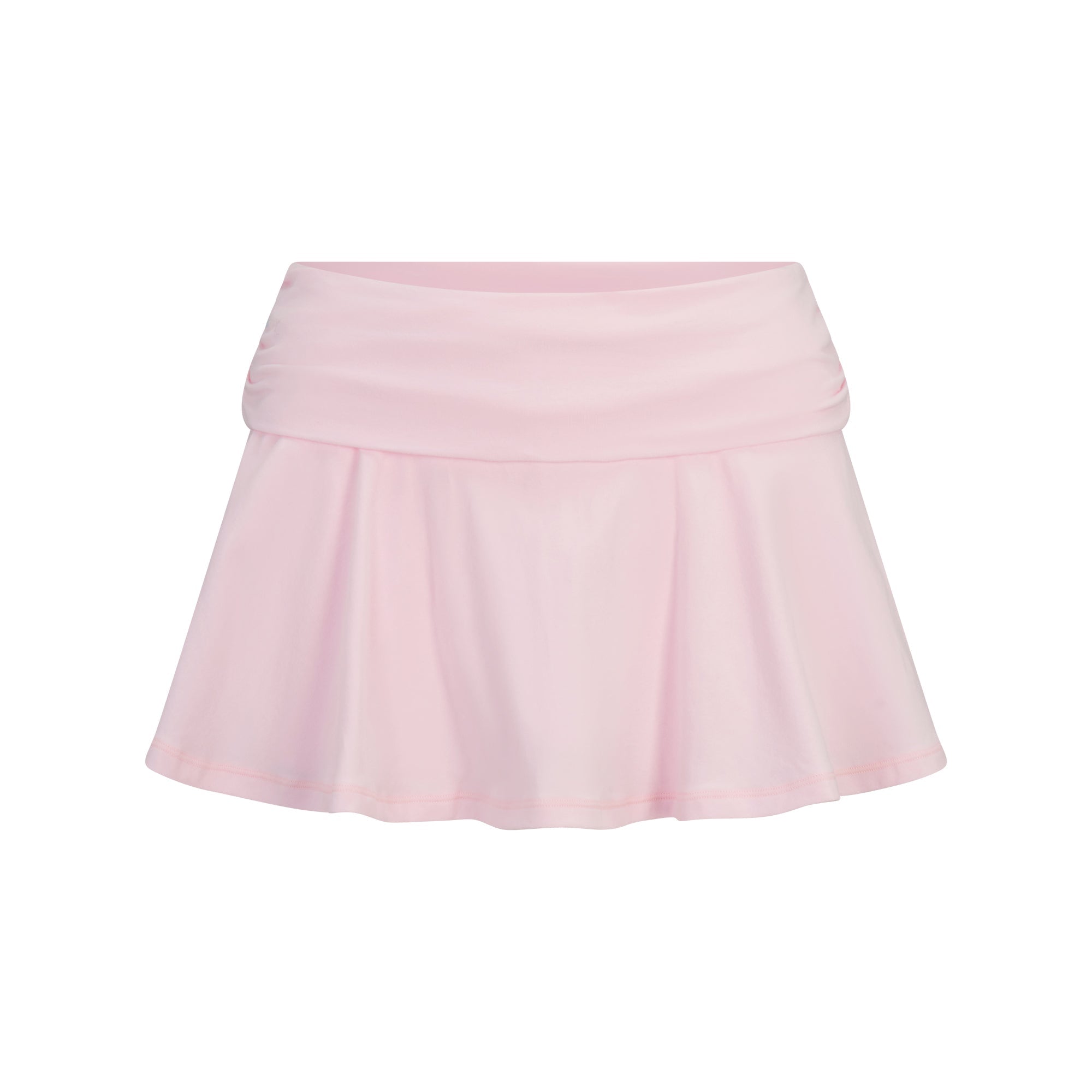 Cotton Jersey Foldover Mini Skort