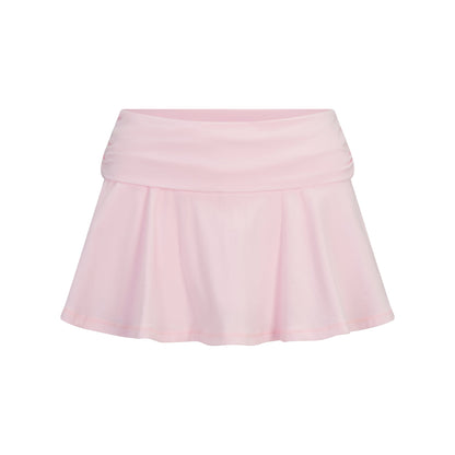 Cotton Jersey Foldover Mini Skort