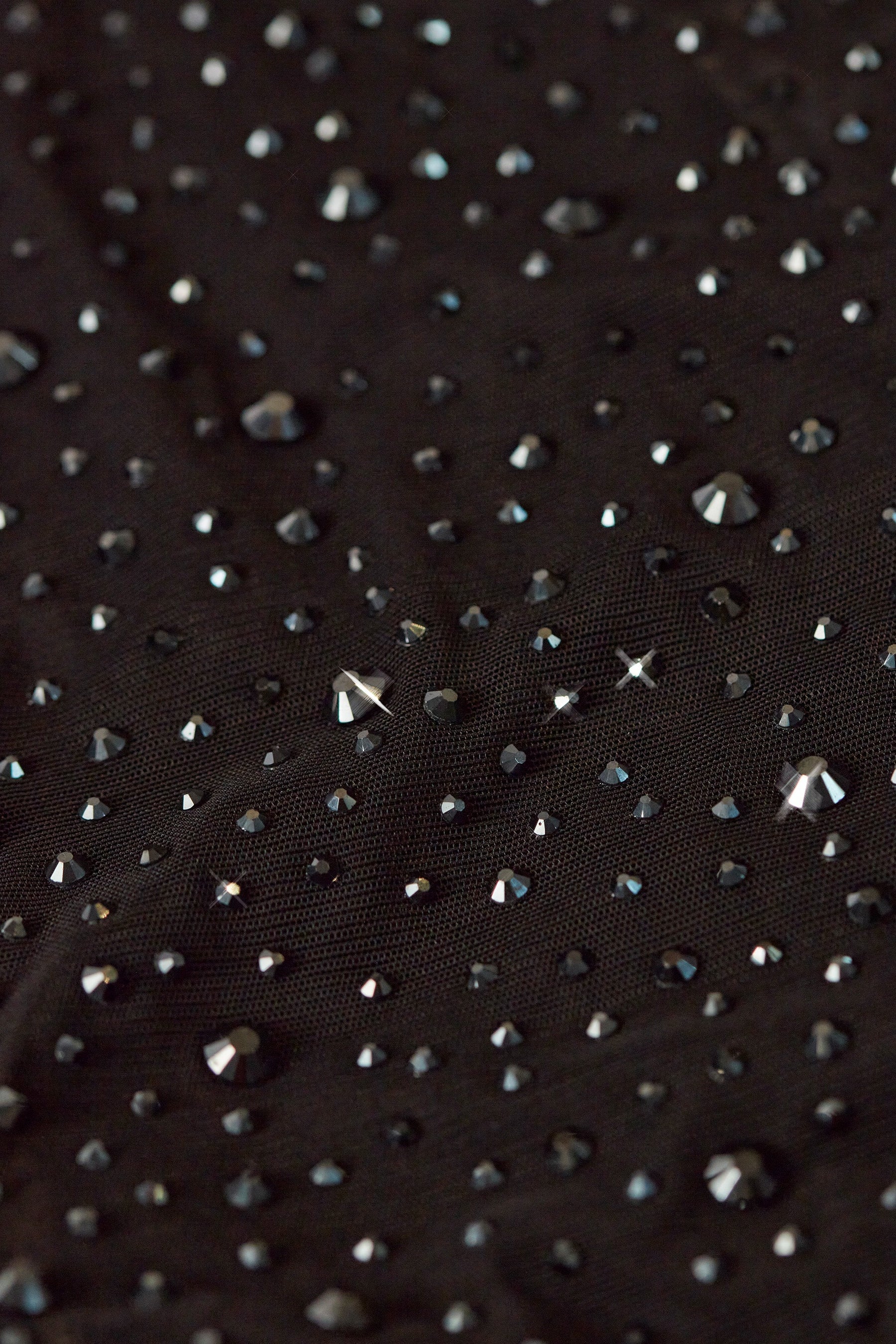 Embellished Cut-Out Mini Dress in Black