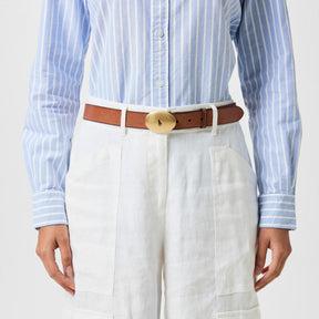 Id Oval-Buckle Vachetta Belt