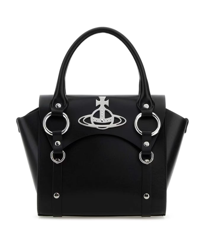 Black Leather Small Betty Handbag