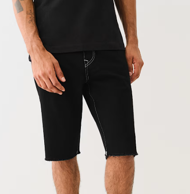 RICKY FLAP FRAYED HEM DENIM SHORT