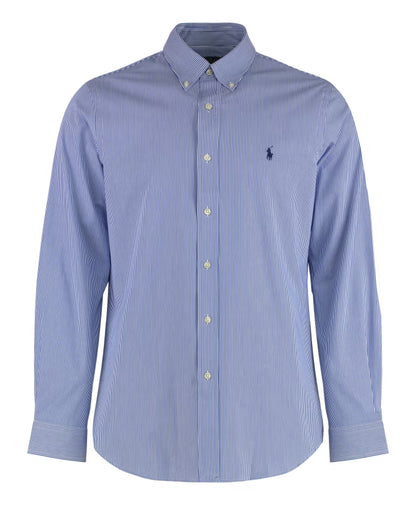 Polo Ralph Lauren Striped Cotton Shirt with Button-Down Collar