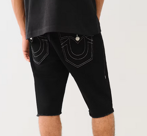 RICKY FLAP FRAYED HEM DENIM SHORT