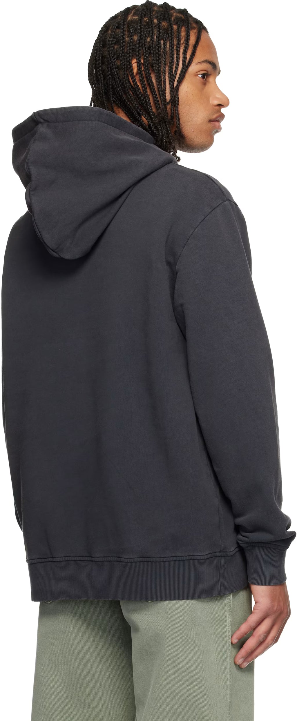 Gray Vintage 'Balmain' Embroidered Hoodie