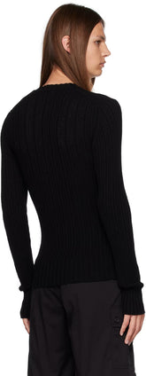 Dolce&Gabbana Black Ribbed Sweater