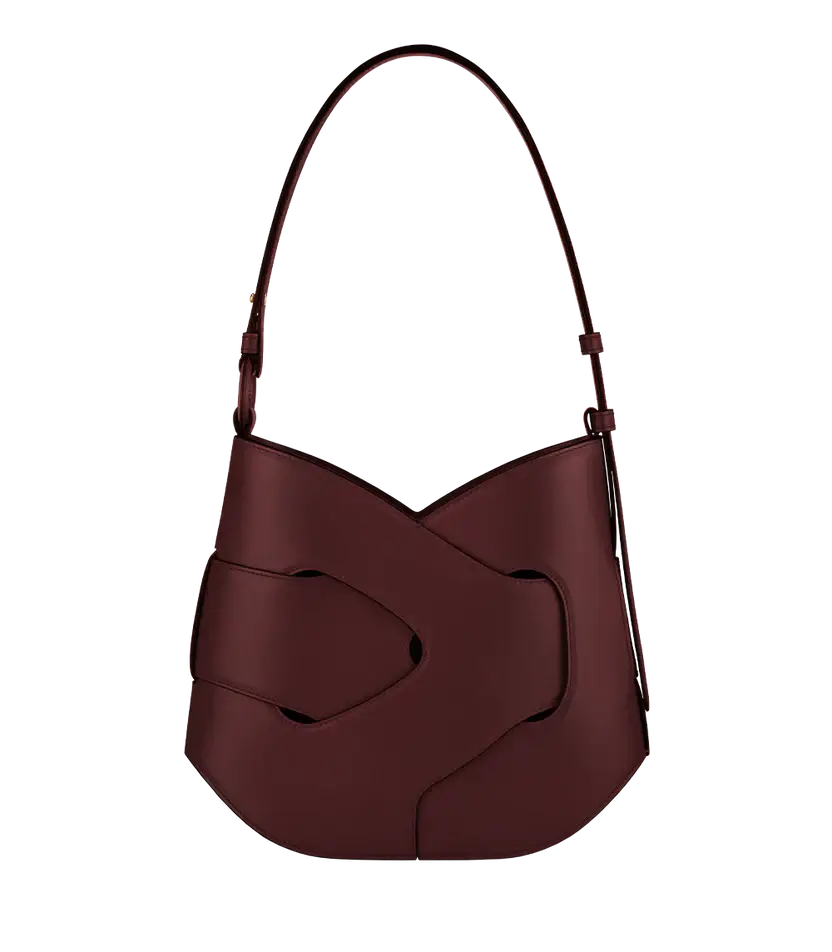 Polene Nodde Hobo Edition Smooth Black Cherry - Size: One Size Bags | Shop From The Mirage