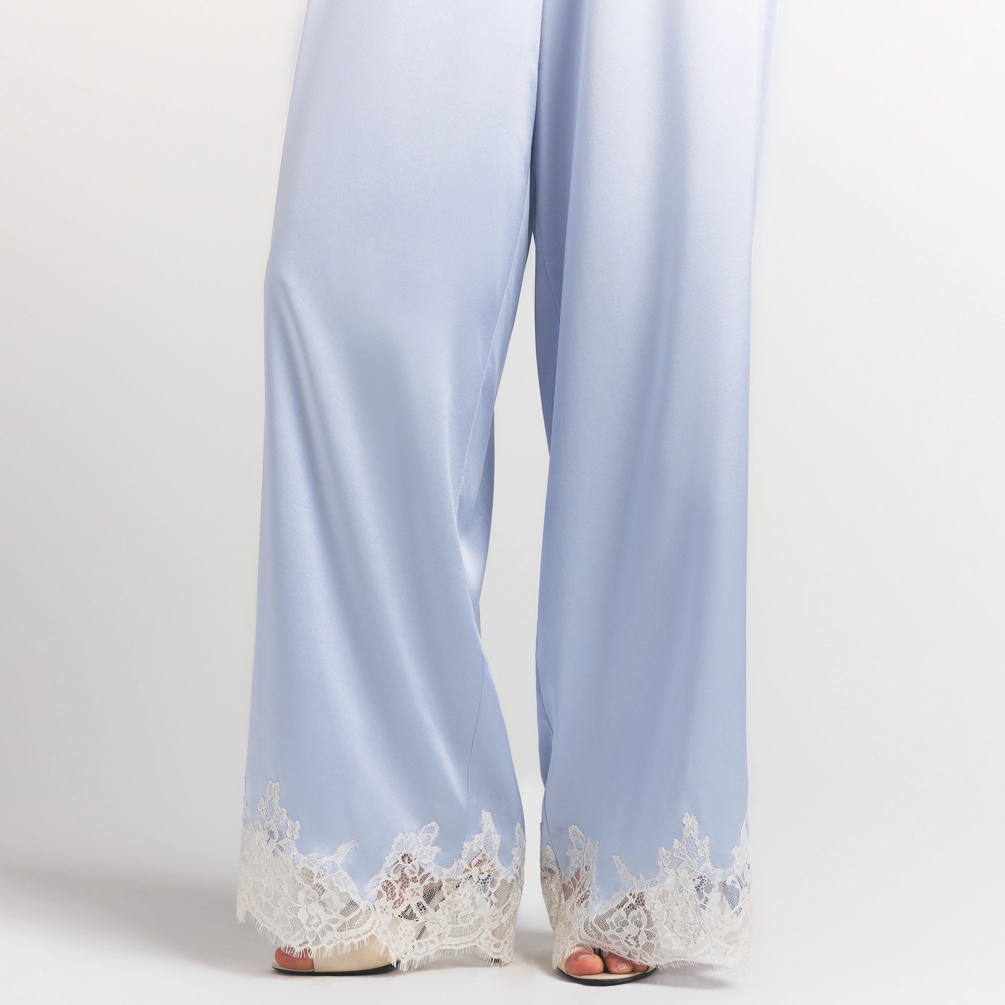 Silk Lace Straight Leg Pant