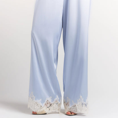Silk Lace Straight Leg Pant