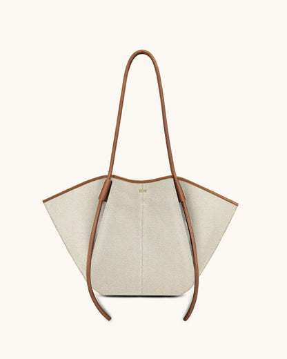 Nala Wide Tote Bag - Clay Brown