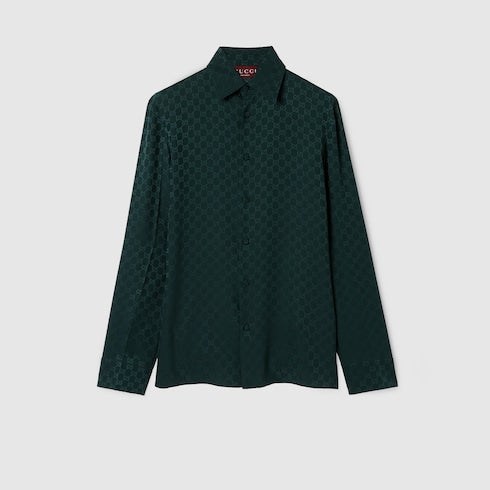 GG silk jacquard shirt