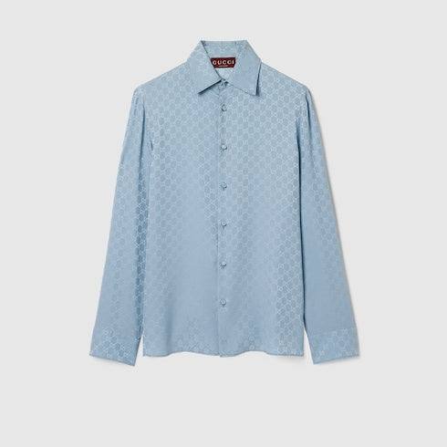 GG silk jacquard shirt