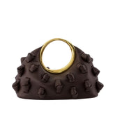 Brown Leather Quilted Handbag