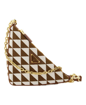 Geometric Jacquard Shoulder Bag
