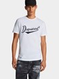 Dsquared2 White T-Shirt with Logo Print on the Front in Cotton Man
