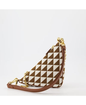 Geometric Jacquard Shoulder Bag