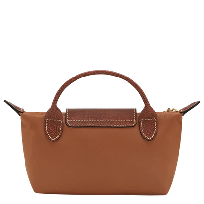 Longchamp Le Pliage Cognac Pouch With Handle Chestnut