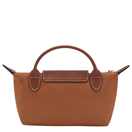 Longchamp Le Pliage Cognac Pouch With Handle Chestnut
