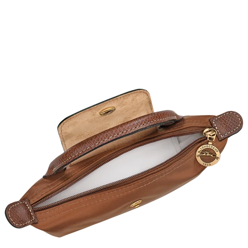 Longchamp Le Pliage Cognac Pouch With Handle Chestnut