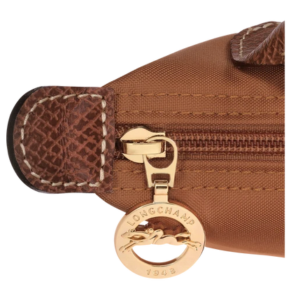 Longchamp Le Pliage Cognac Pouch With Handle Chestnut