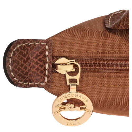 Longchamp Le Pliage Cognac Pouch With Handle Chestnut
