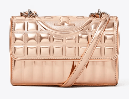 Tory Burch SMALL FLEMING METALLIC QUILT CONVERTIBLE SHOULDER BAG - Bags | Shop From The Mirage