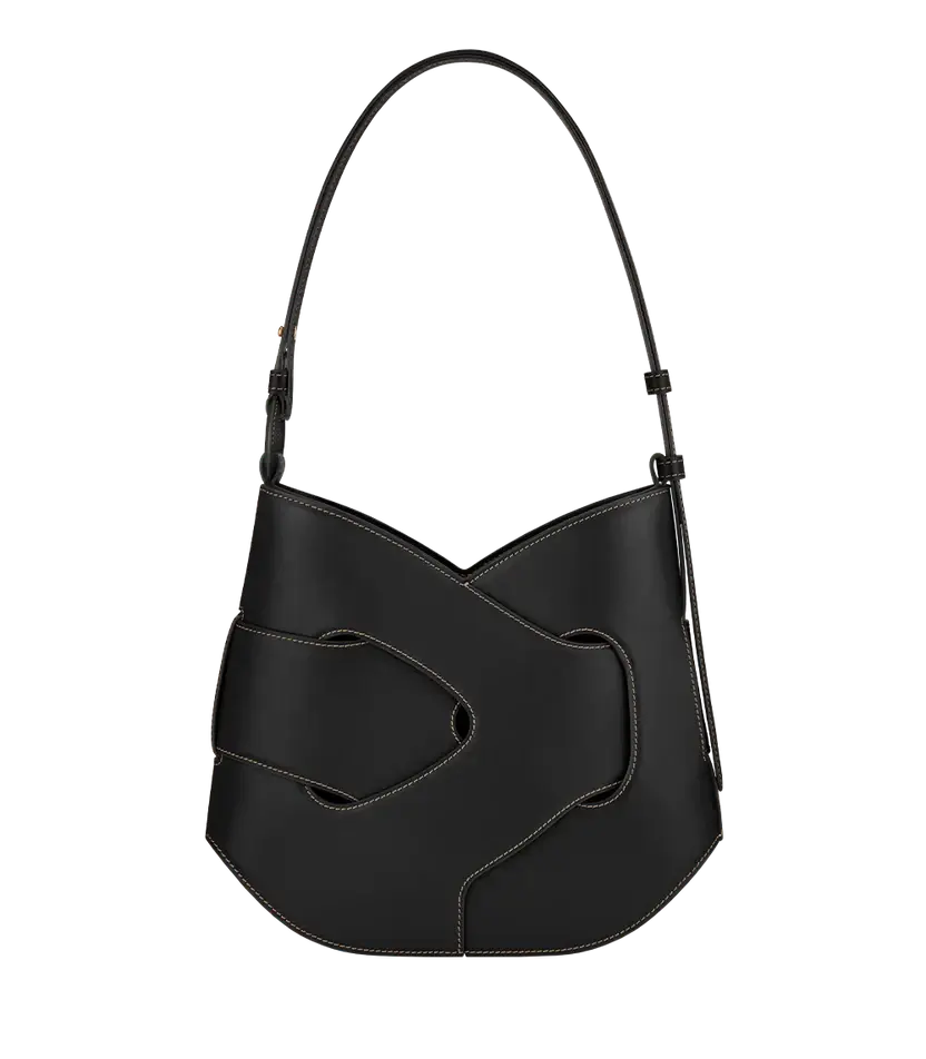 Polene Nodde Hobo Edition Smooth Black - Size: One Size Bags | Shop From The Mirage