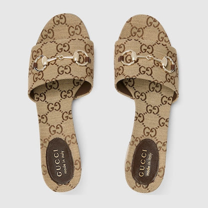Women's slide sandal with Horsebit