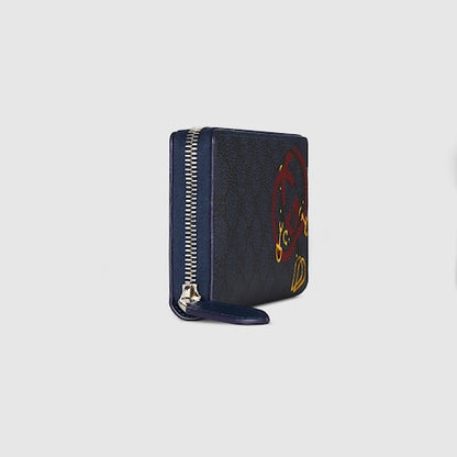 GG zip around wallet with print