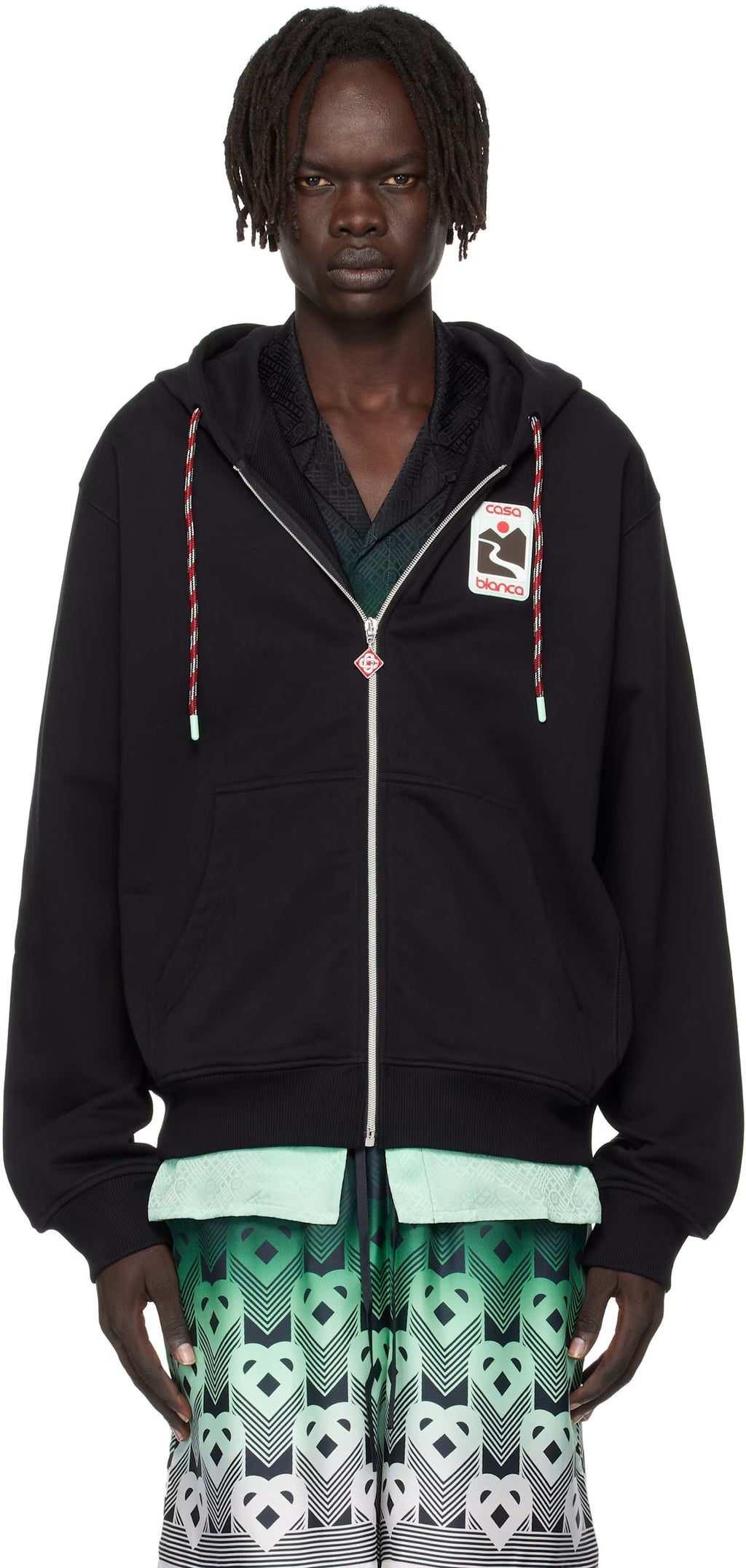 Black Sunset Valley Zip Hoodie